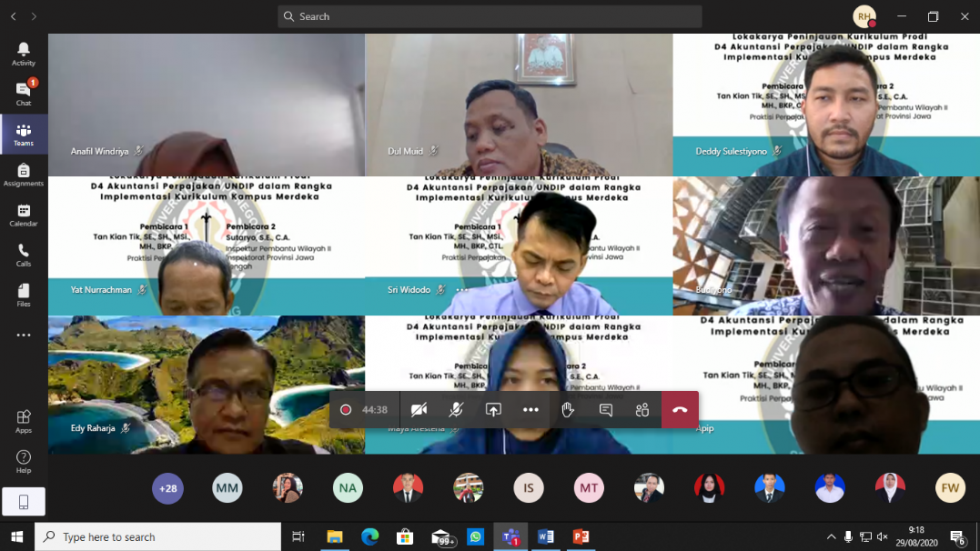 Gambar Webinar Lokakarya Peninjauan Kurikulum Prodi D4 Akuntansi Perpajakan