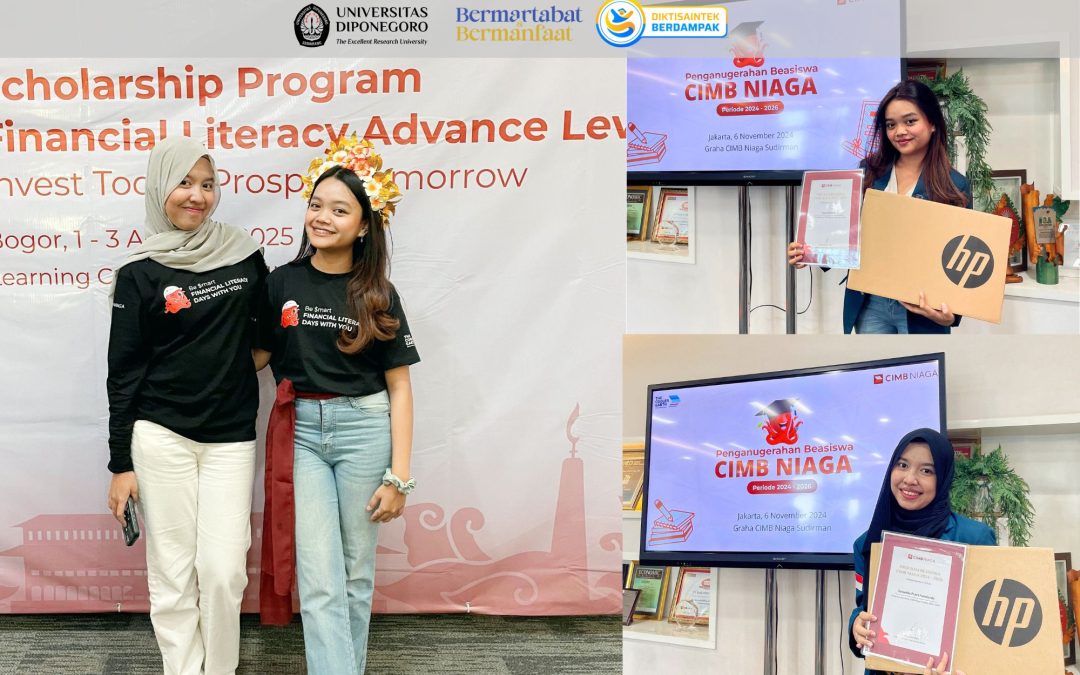 Proud Achievement: Two Accounting Taxation Students from UNDIP Named Among the Top 50 National Recipients of the CIMB Niaga Scholarship 2024–2026
