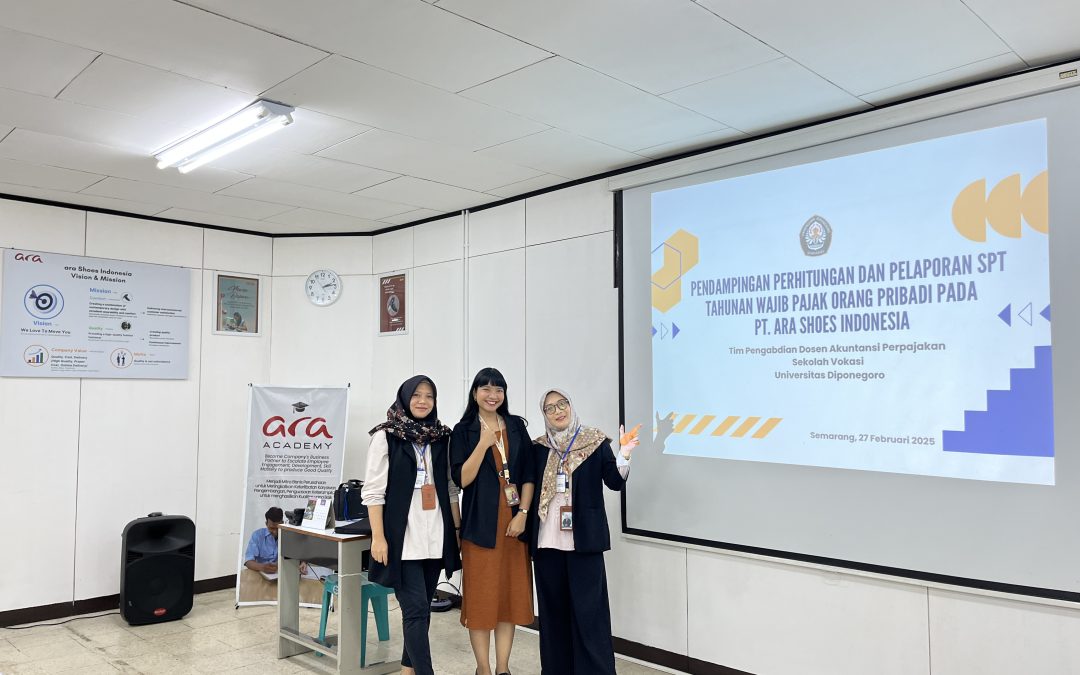 UNDIP Vocational School Lecturers Assist PT Ara Shoes Indonesia Employees in Using the DJP CoreTax System in Reporting Annual Tax Returns
